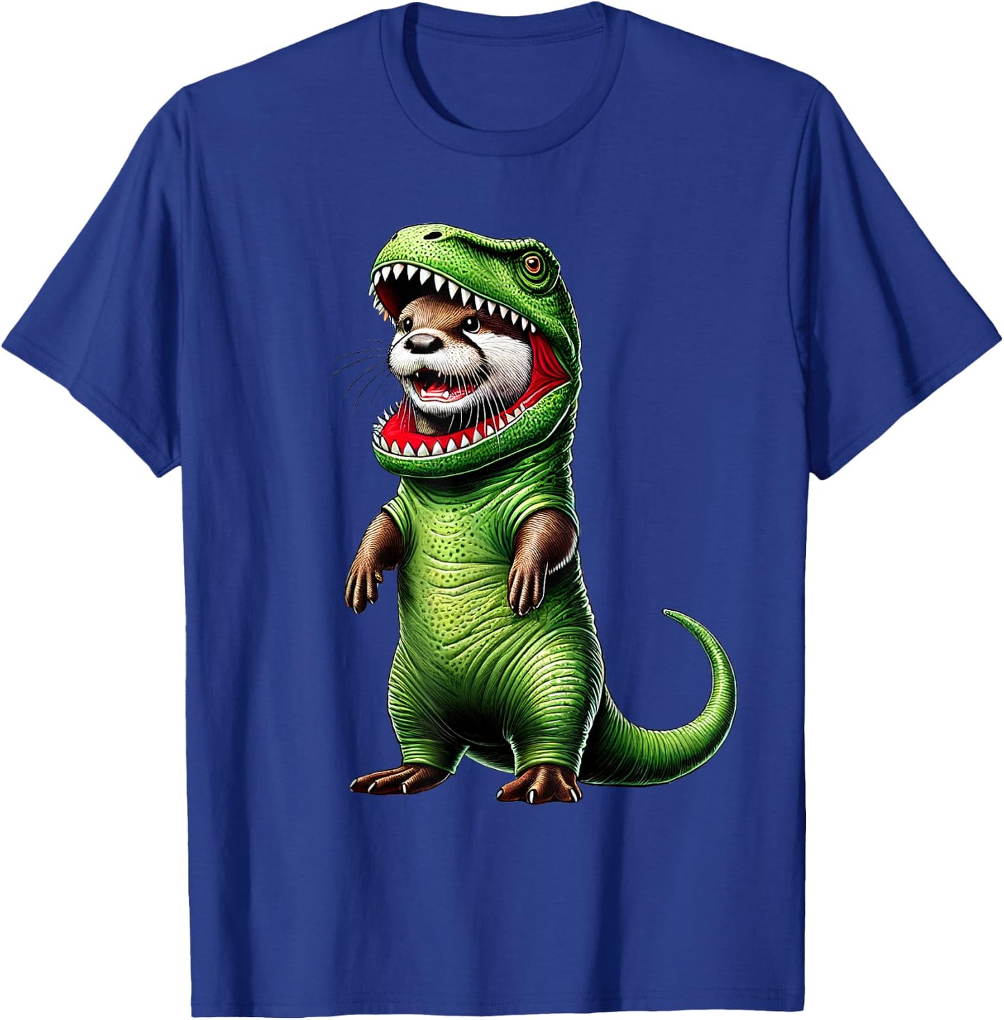 Funny Otter Wearing T-Rex Dinosaur Outfit Otter Lover T-Shirt - T-Shirt | Royal