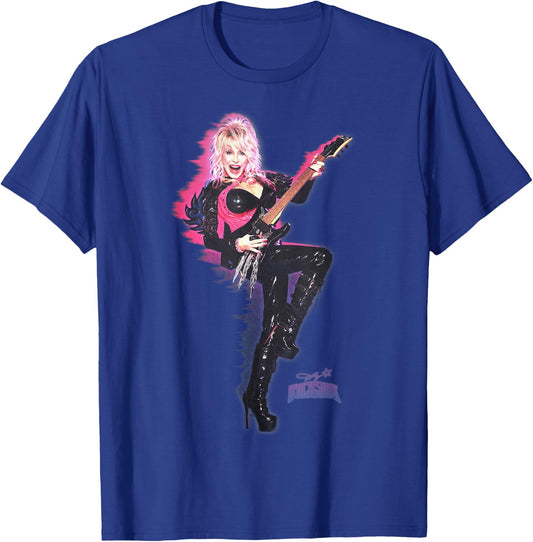 Dolly Parton Rockstar On Fire , Black, S T-Shirt - T-Shirt | Royal