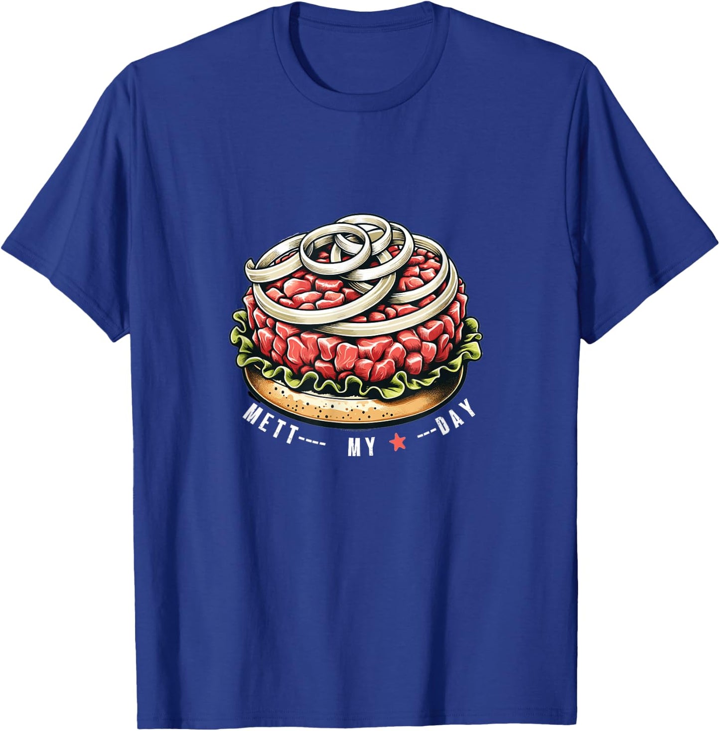 Gourmet Delight - Mett My Day Artwork Comic Mettbrötchen Hackepeter Thüringer Mett Schwarz Small T-Shirt - T-Shirt | Royal