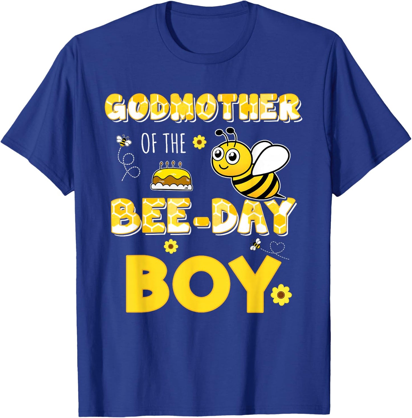 Godmother Of The Bee-Day Boy Hive Party Matching Birthday T-Shirt - T-Shirt | Royal
