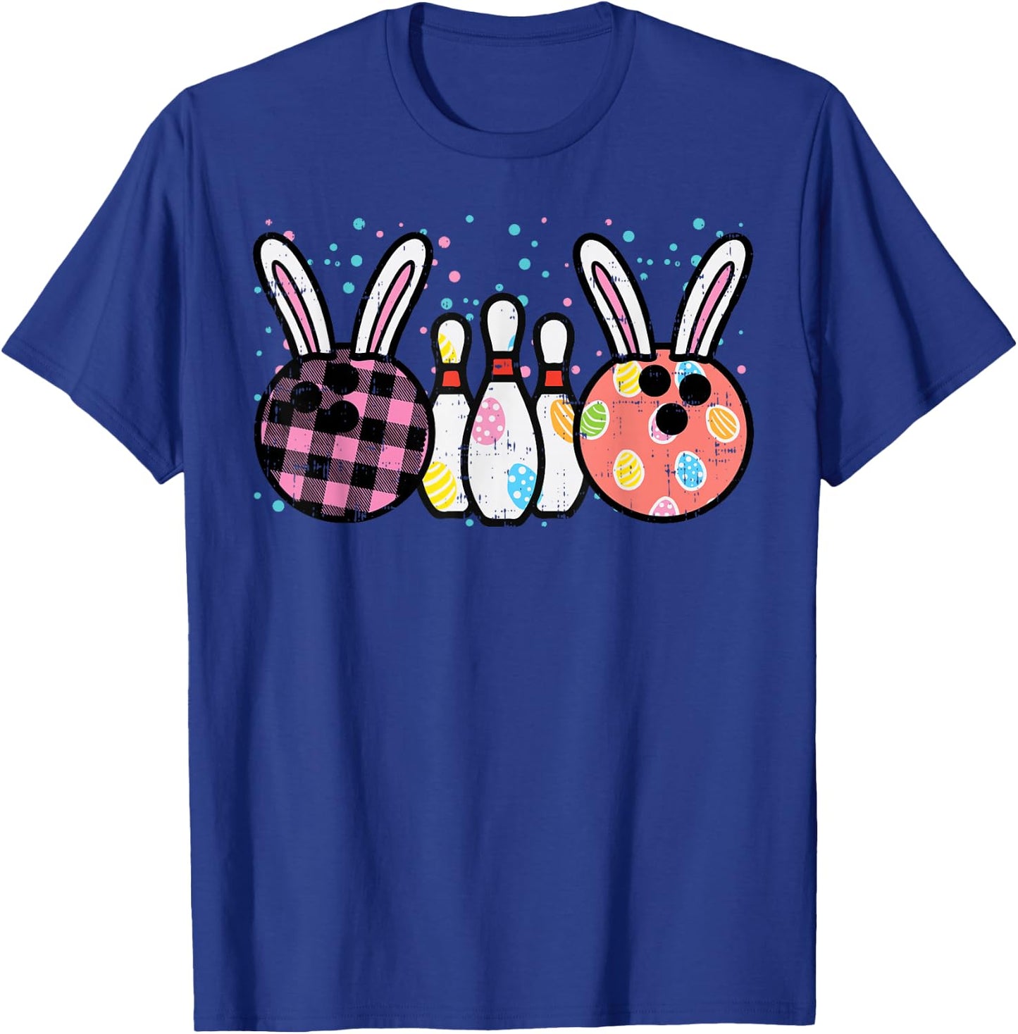 Easter Bunny Bowling Cute Spring Sport Women Girls Kids Teen T-Shirt - T-Shirt | Royal