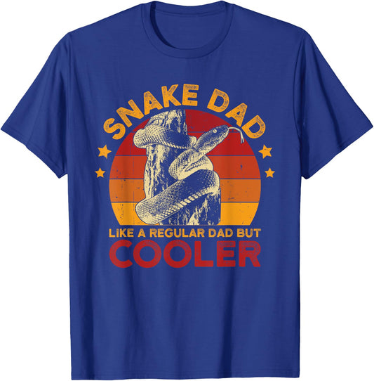 Snake Dad Like A Regular Father Men Vintage Serpent T-Shirt - T-Shirt | Royal