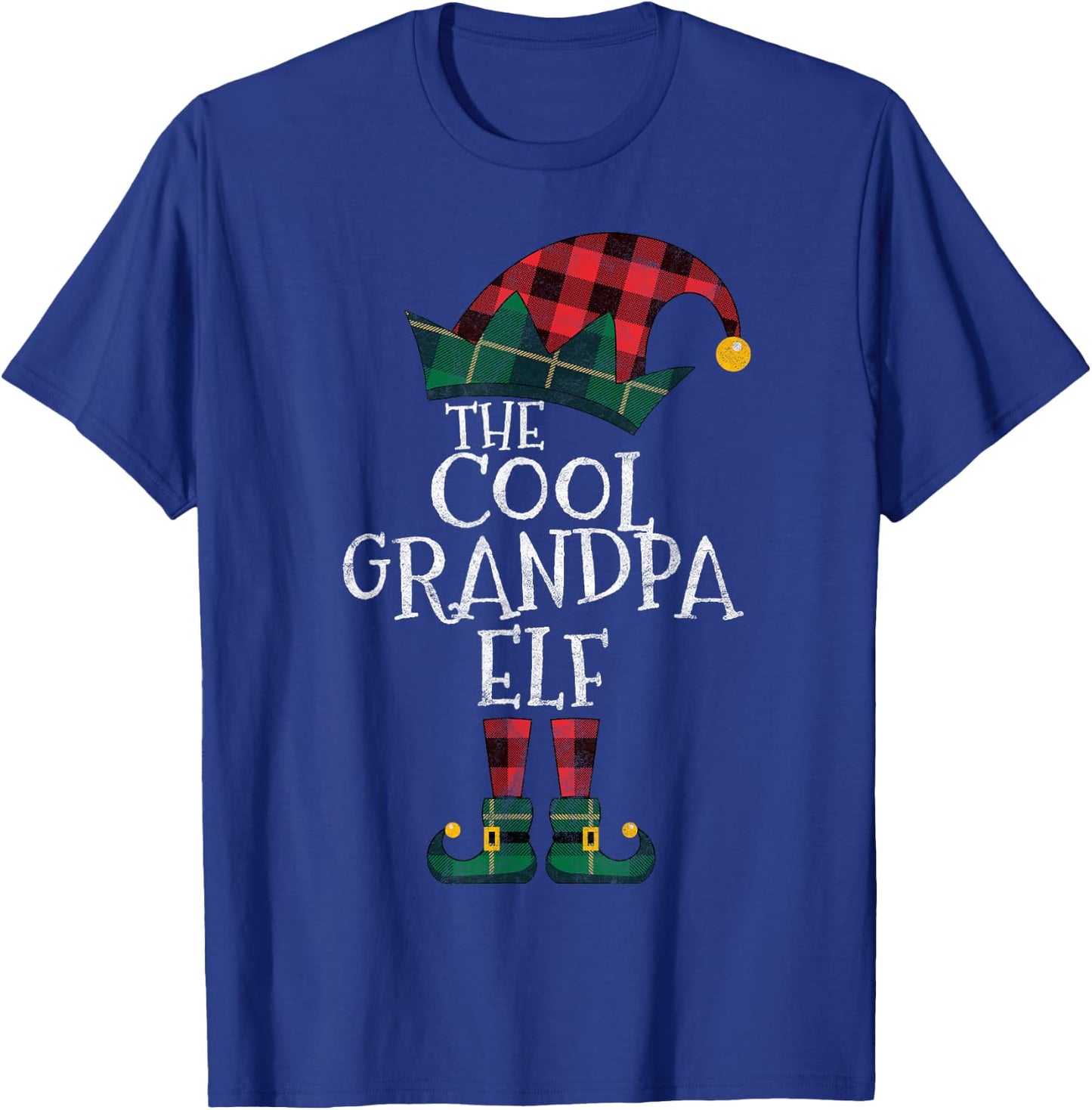 The Cool Grandpa Elf Matching Family Group Gift Christmas T-Shirt - T-Shirt | Royal