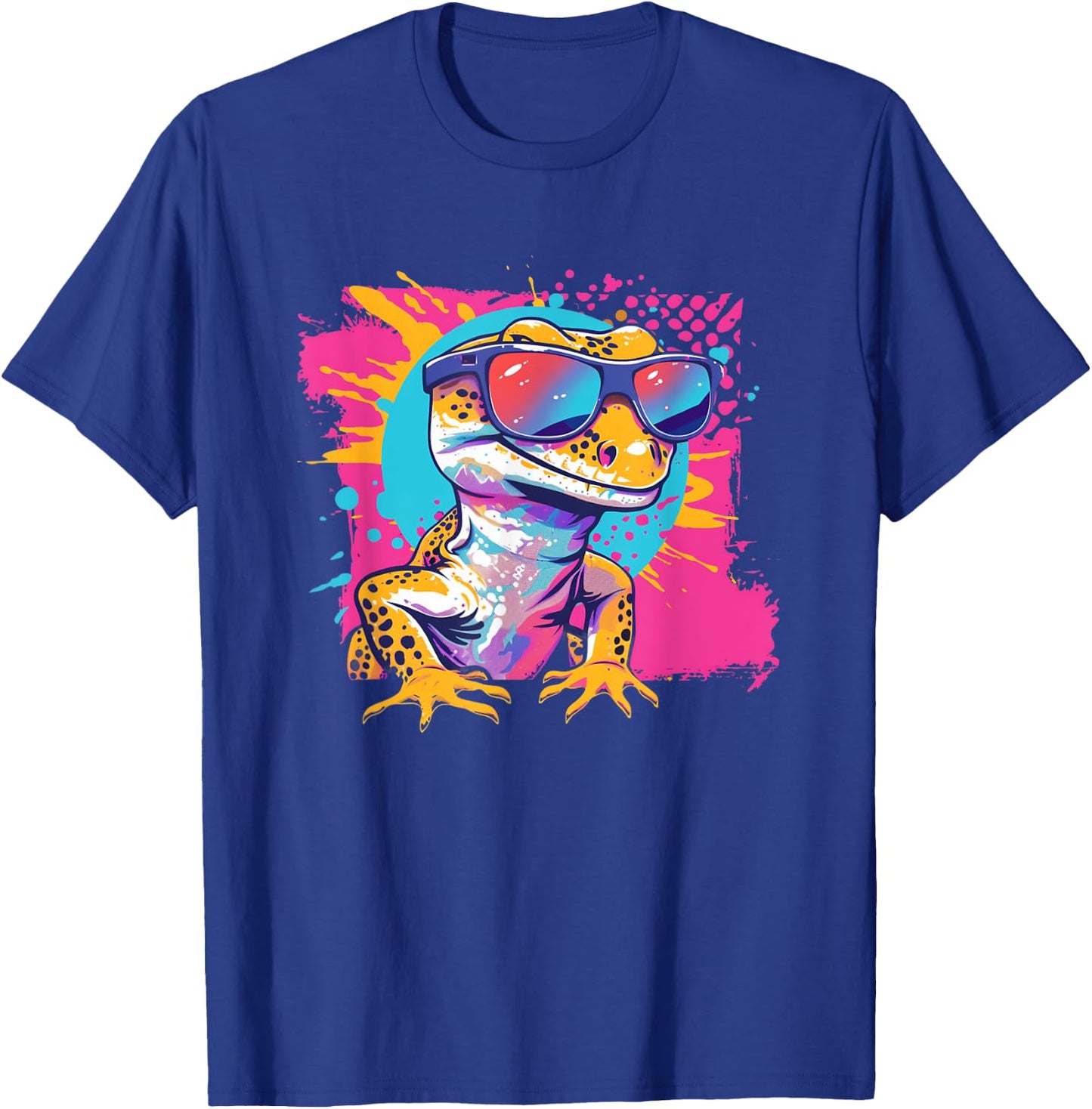 Reptile Retro Vintage Leopard Gecko Lover T-Shirt - T-Shirt | Royal