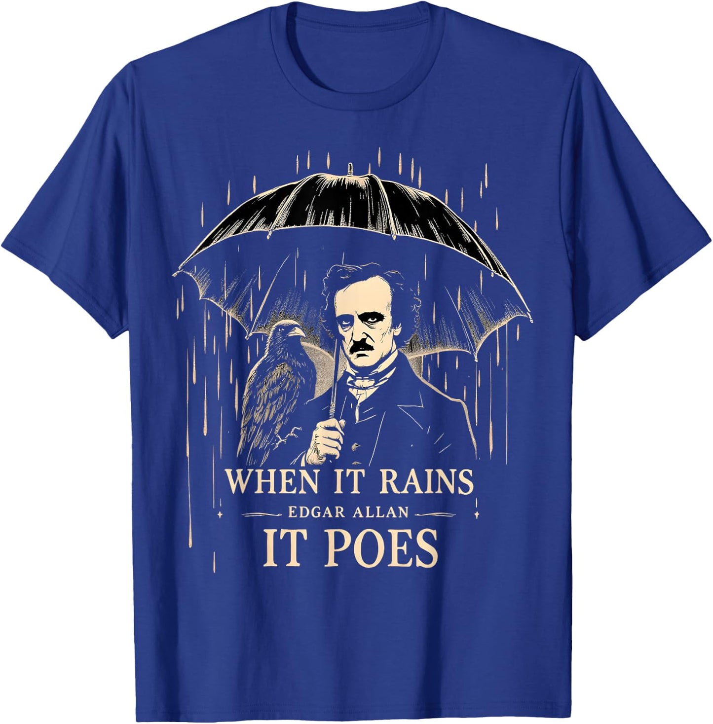 Gothic Raven Dark Literature T-Shirt - T-Shirt | Royal