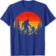 Vintage Bigfoot Dad Father and Son Matching Father's Day T-Shirt - T-Shirt | Royal