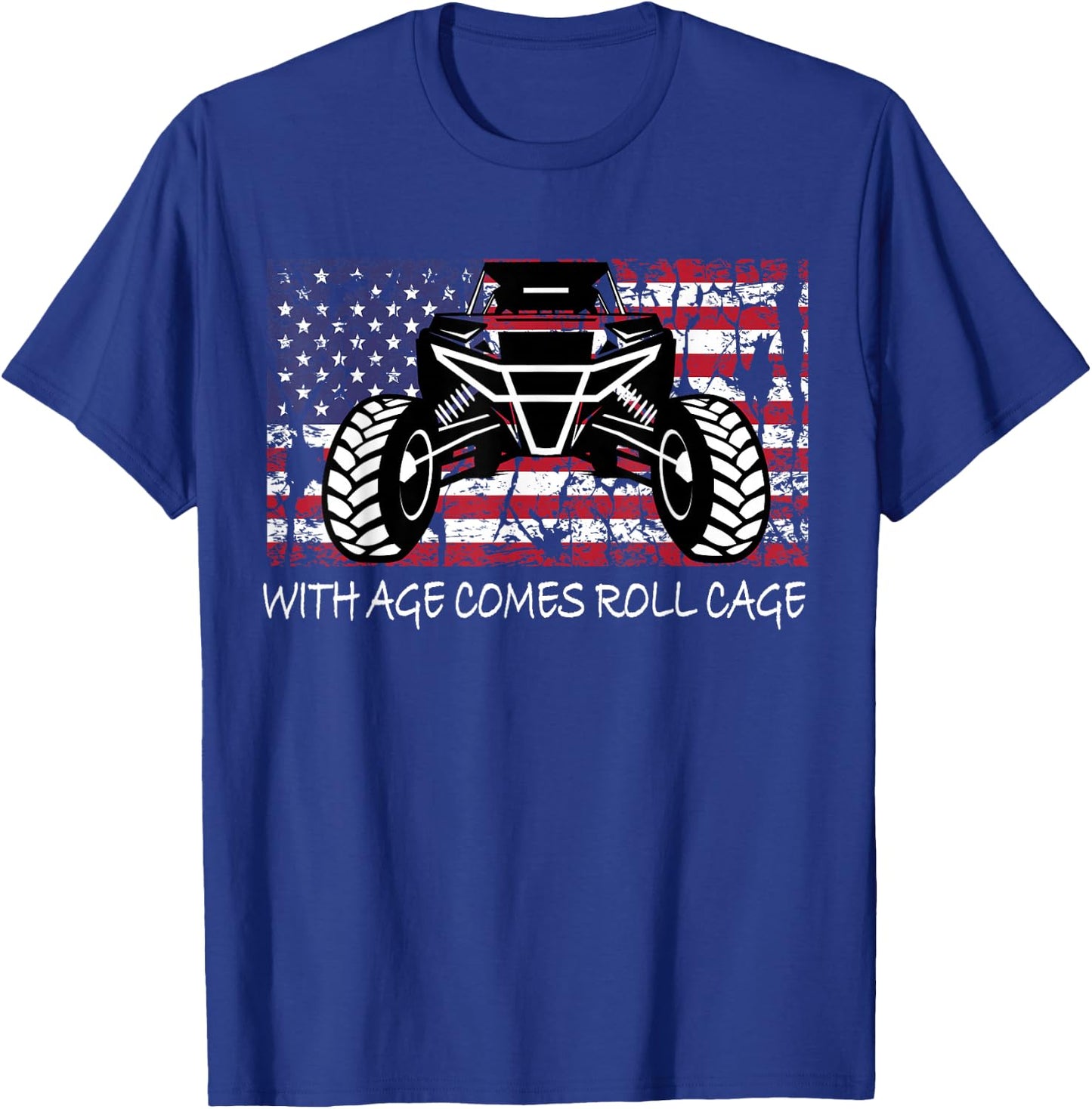 SXS UTV side by side American flag with age come cage T-Shirt - T-Shirt | Royal