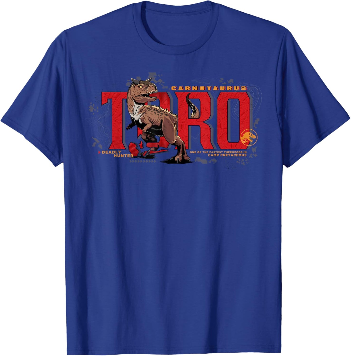 Jurassic World: Camp Cretaceous Carnotaurus Toro T-Shirt - T-Shirt | Royal