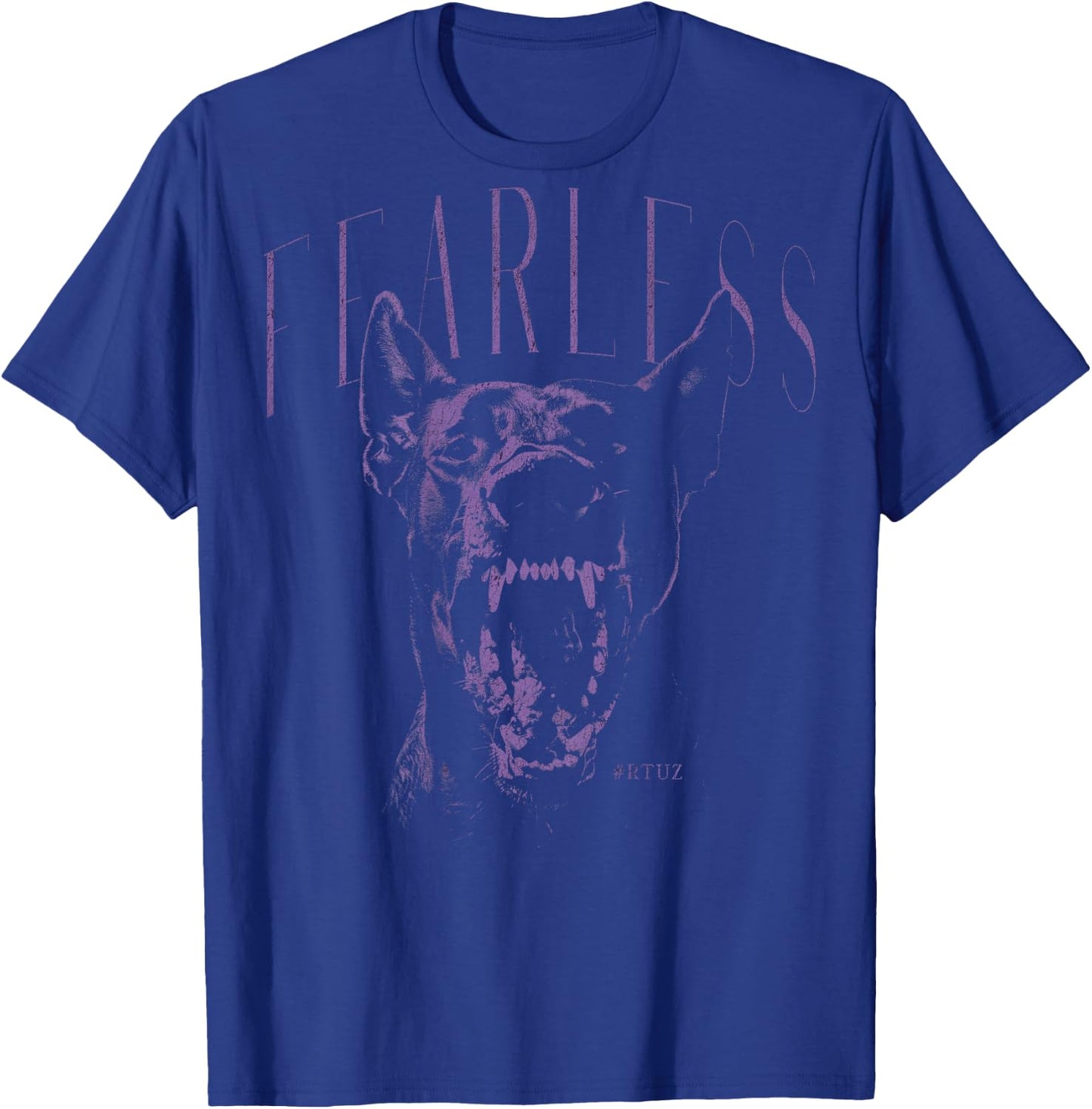 Wild Dog Doberman Portrait Dog Owner Back Print Doberman T-Shirt - T-Shirt | Royal
