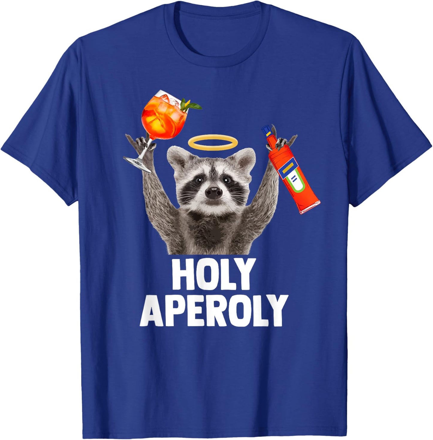 HOLY APEROLY X Raccoon Meme Racoon X Aperoli Pedro Spritz , black T-Shirt - T-Shirt | Royal