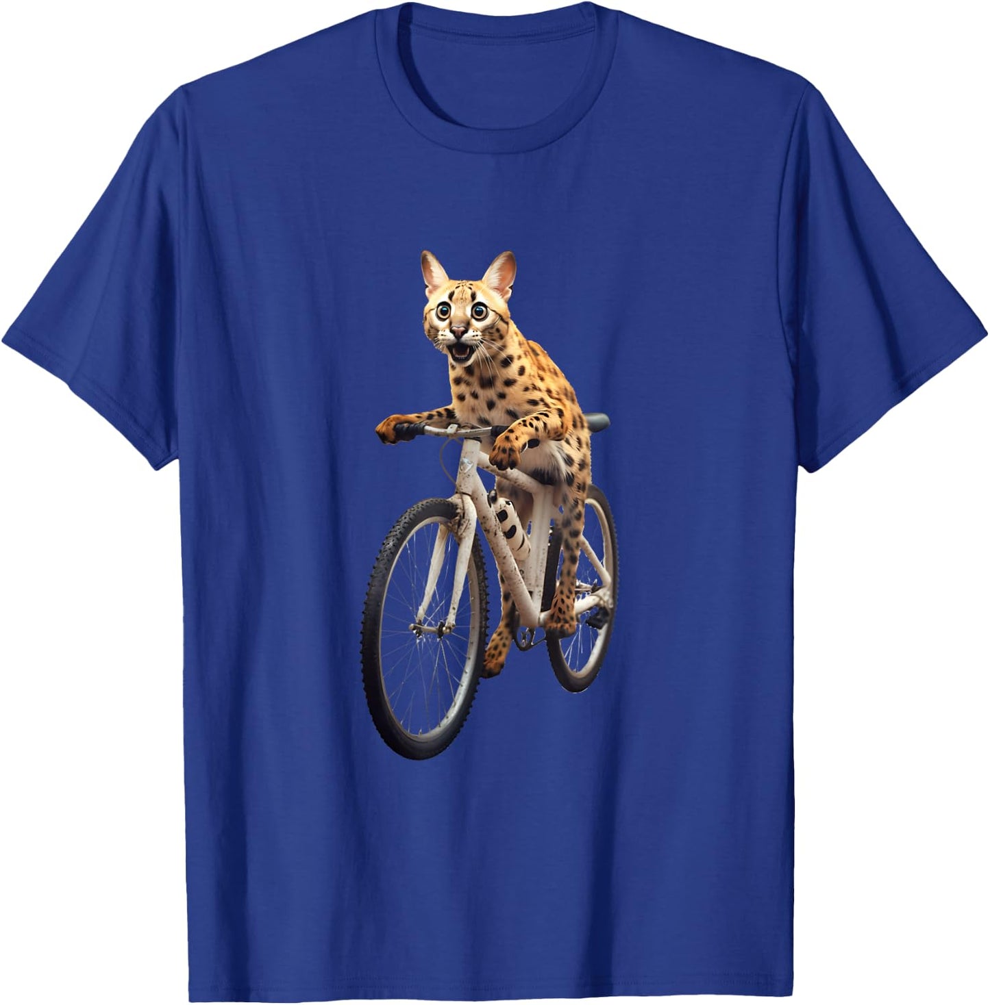 Cat Serval Cycling Women Kids T-Shirt - T-Shirt | Royal
