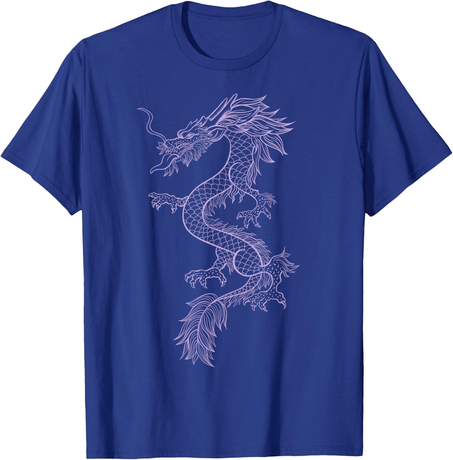Chinese Purple Dragon Graphic Design Cool Urban Fashion T-Shirt - T-Shirt | Royal