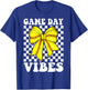 Groovy Softball Game Day Vibes Coquette Bow Girls Women T-Shirt - T-Shirt | Royal