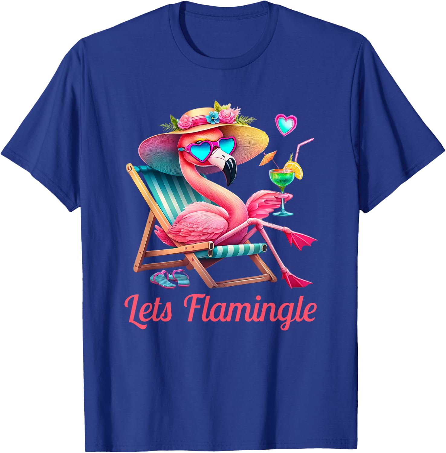 Lets Flamingle T-Shirt - T-Shirt | Royal