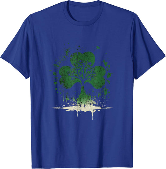 St Patricks Day Shamrock Art , black T-Shirt - T-Shirt | Royal