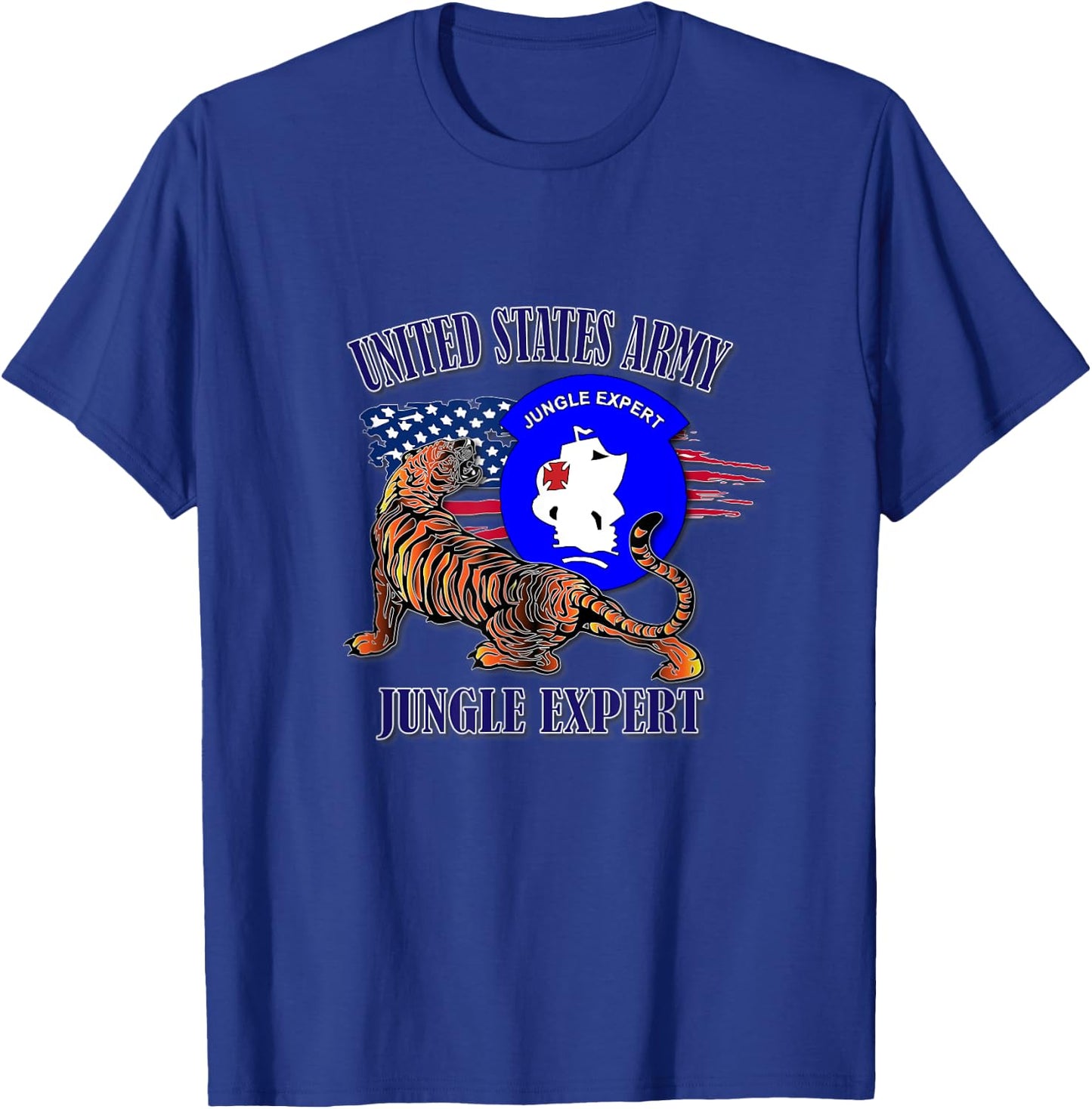 Jungle Expert (Front Design) T-Shirt - T-Shirt | Royal