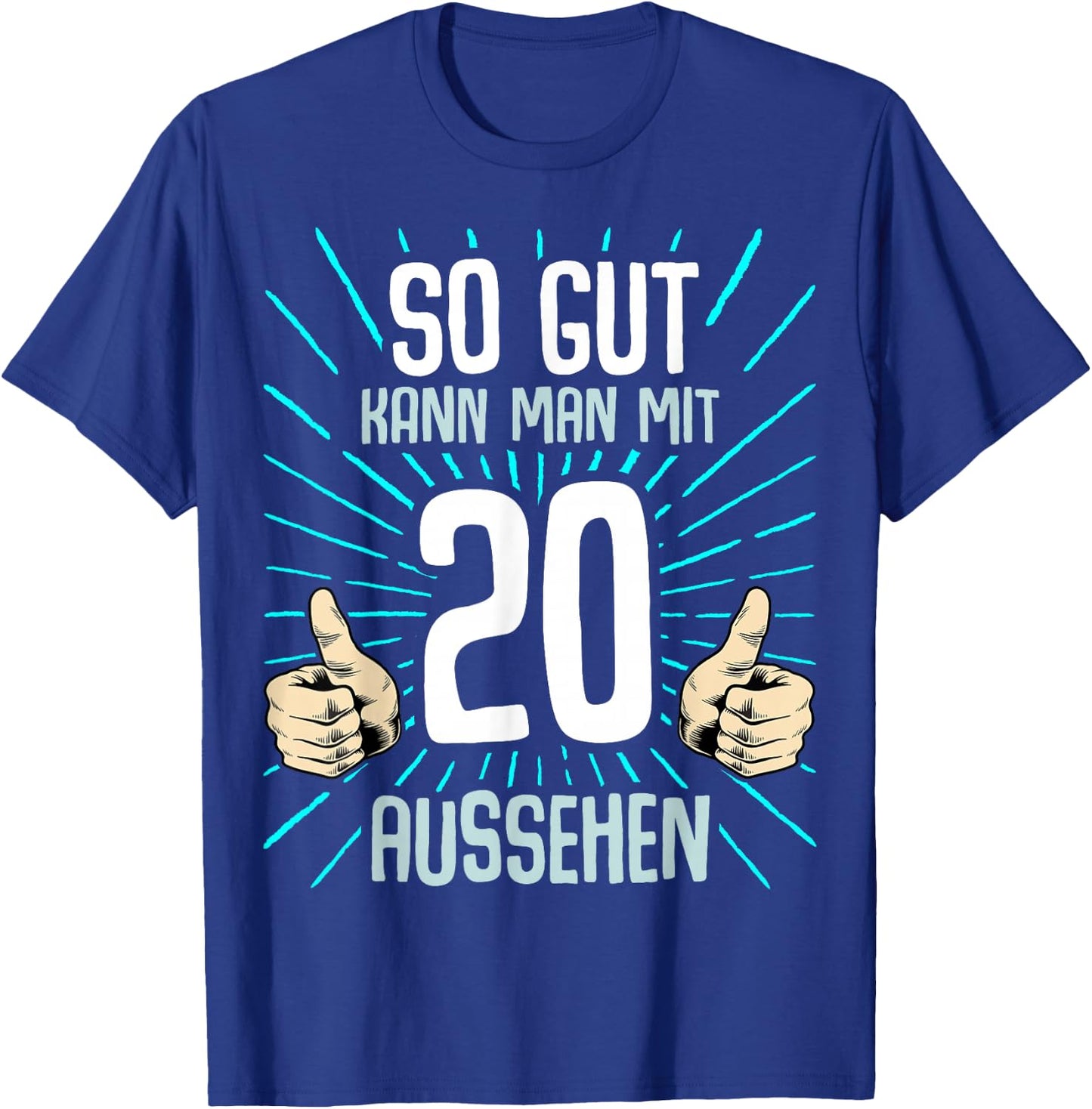 20th Birthday Man Woman 20 Years 2003 Decorative Funny Gift , black T-Shirt - T-Shirt | Royal