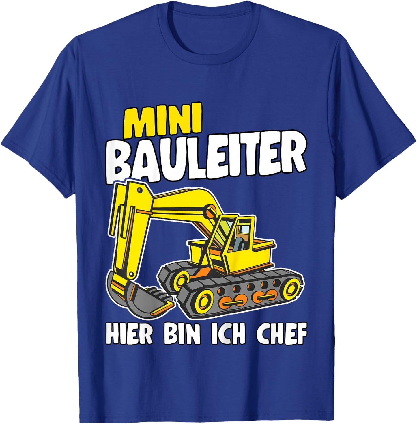 Baustelle Mini Bauleiter Bauherr Sprüche Jungen Bagger T-Shirt - T-Shirt | Royal