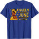 A Queen Was Born In June Happy Birthday Afro Woman Girl T-Shirt - T-Shirt | Royal
