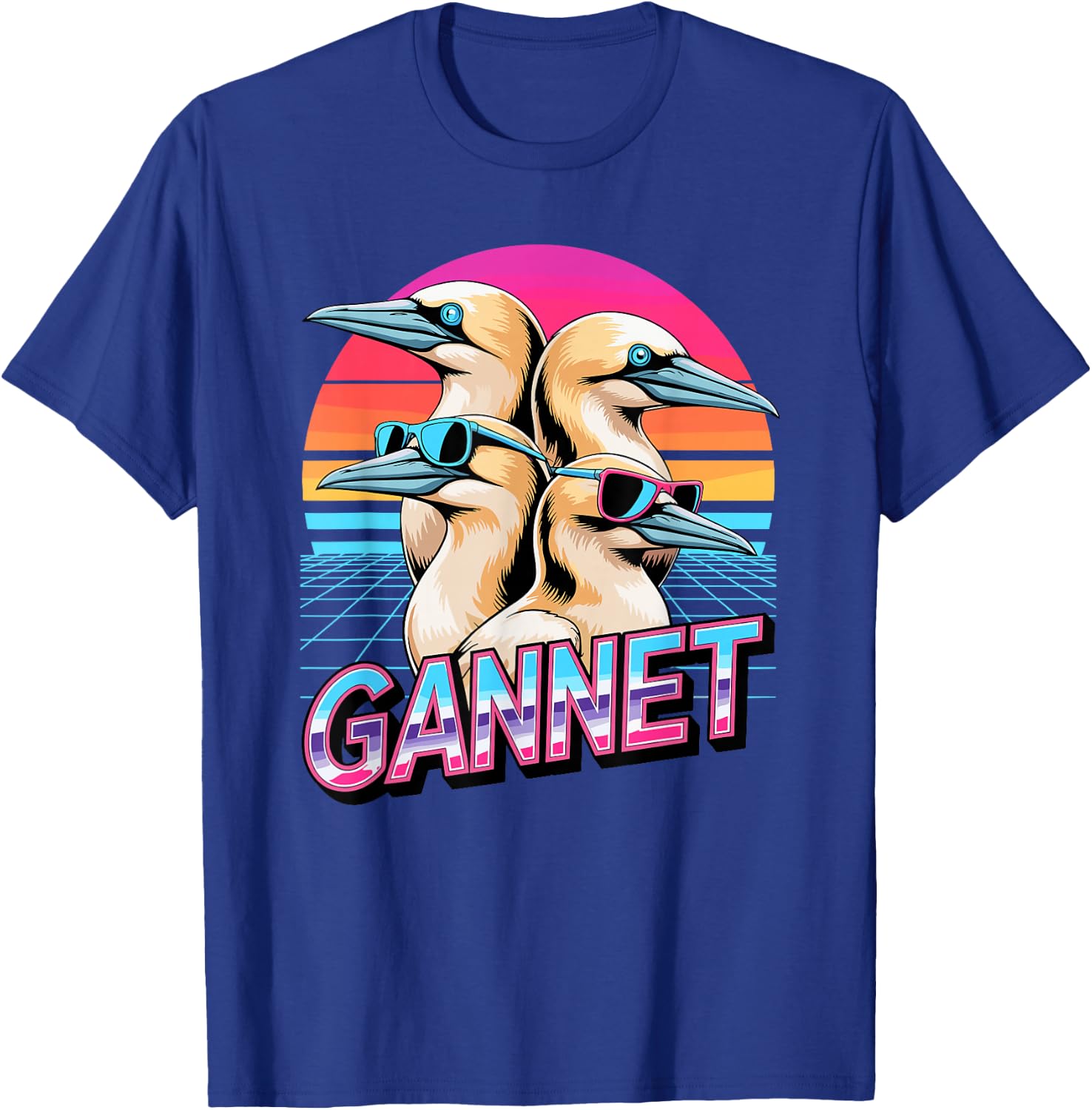 90s Vintage Gannet Bird Gannets T-Shirt - T-Shirt | Royal