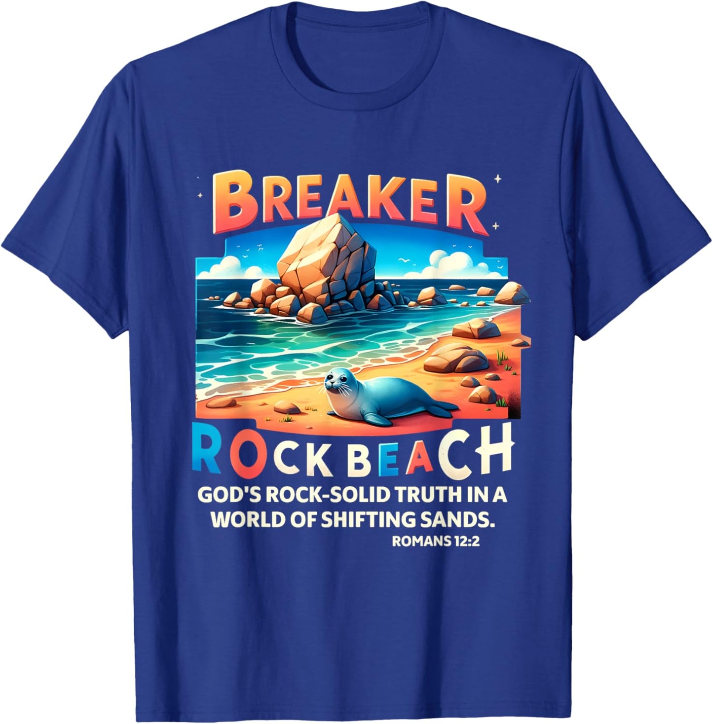 Breaker Rock Beach Christian God's Rock-Solid Truth VBS 2024 Men Women Girls Kids T-Shirt - T-Shirt | Royal