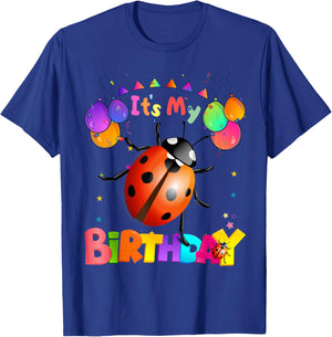 ladybug Birthday Happy Birthday Love ladybug T-Shirt - T-Shirt | Royal