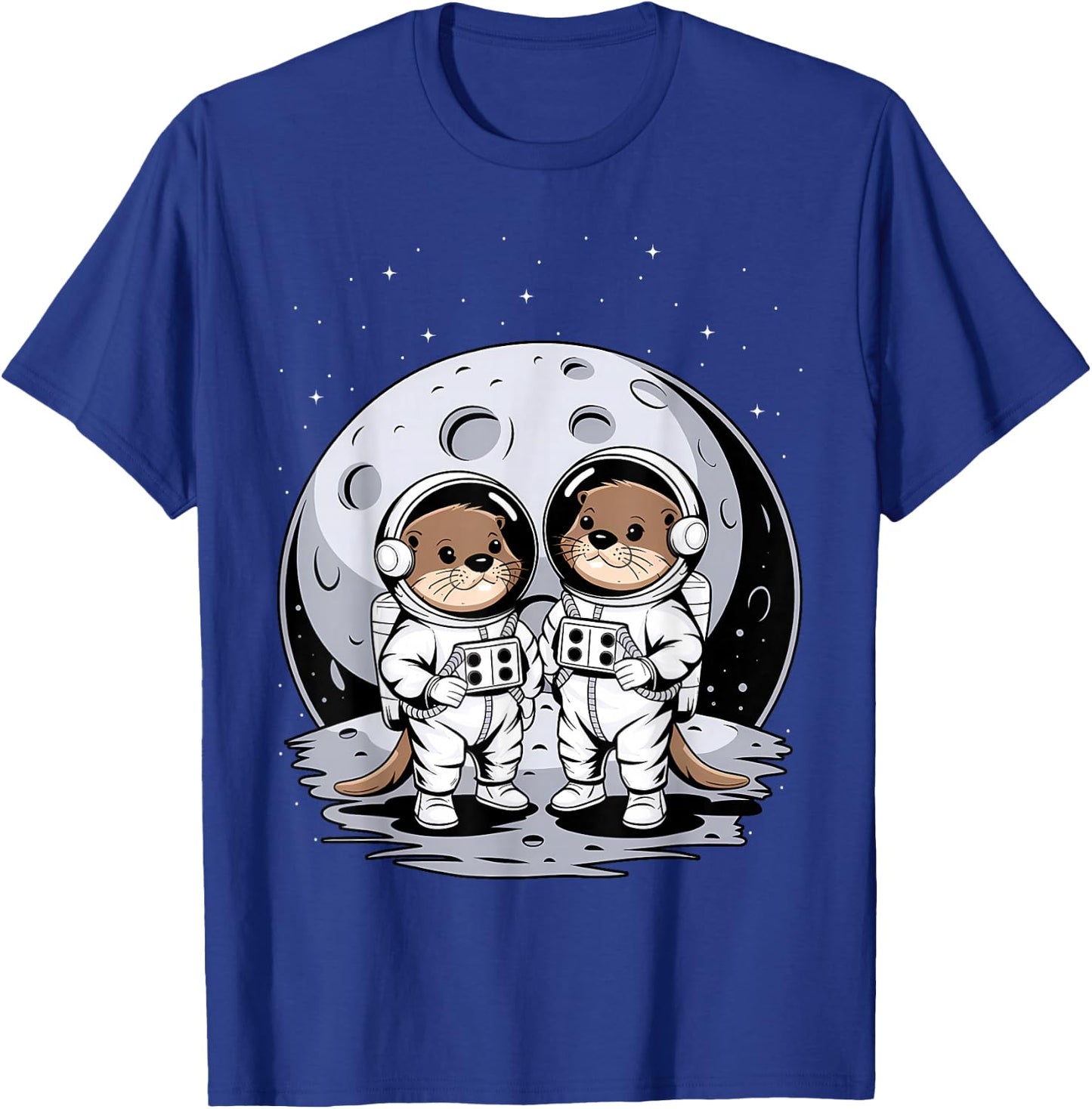 Otter Astronaut Kids Otter Women Space Sea Otter T-Shirt - T-Shirt | Royal