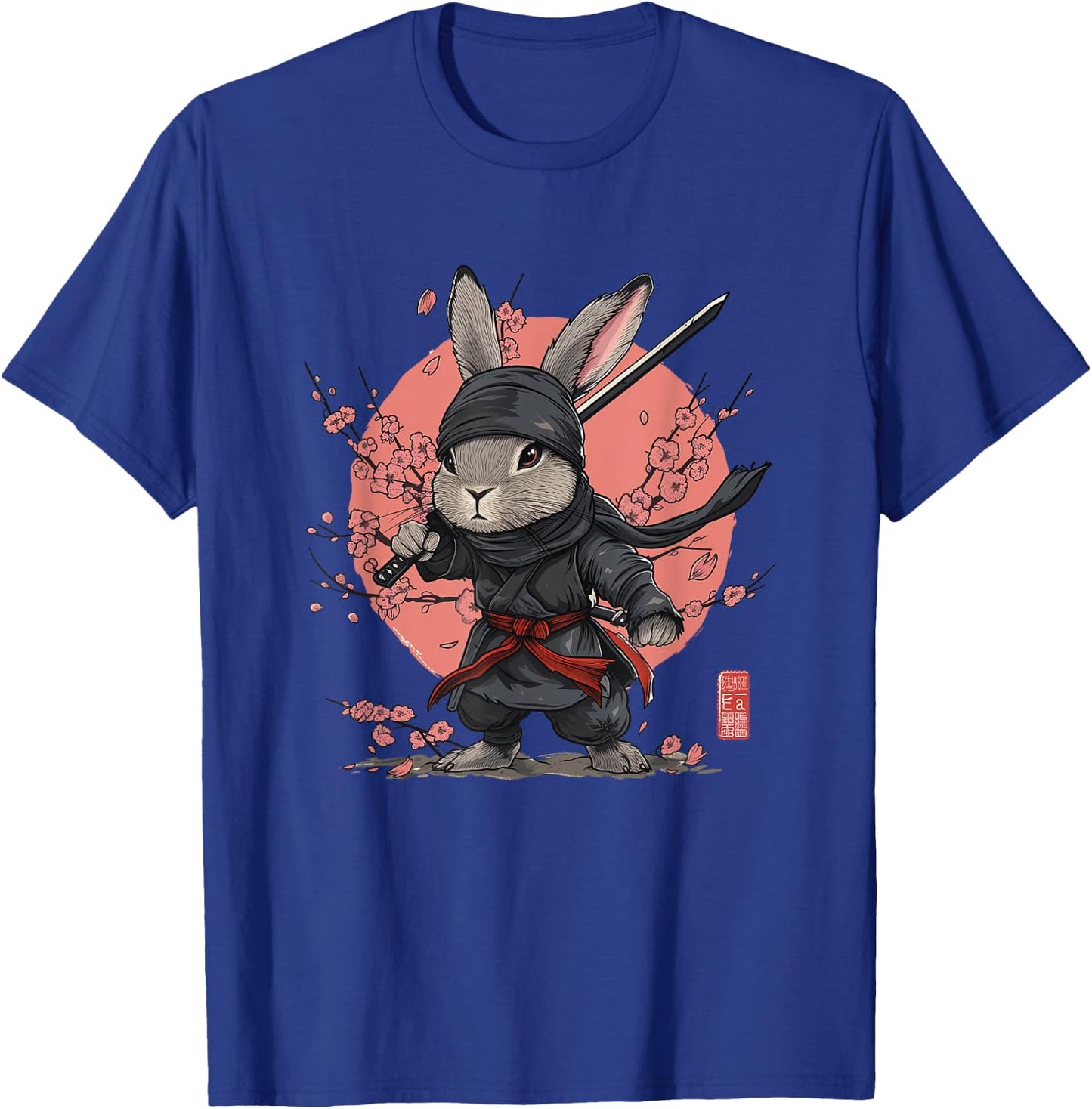 Anime Ninja Rabbit, Manga Easter Bunny T-Shirt - T-Shirt | Royal