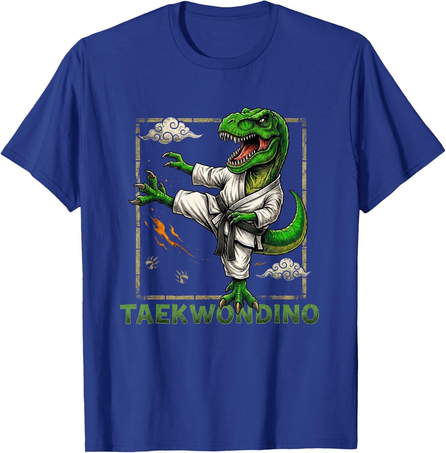 Funny Taekwondo Dinosaur Taekwondosaurus T-Rex Taekwondoin T-Shirt - T-Shirt | Royal