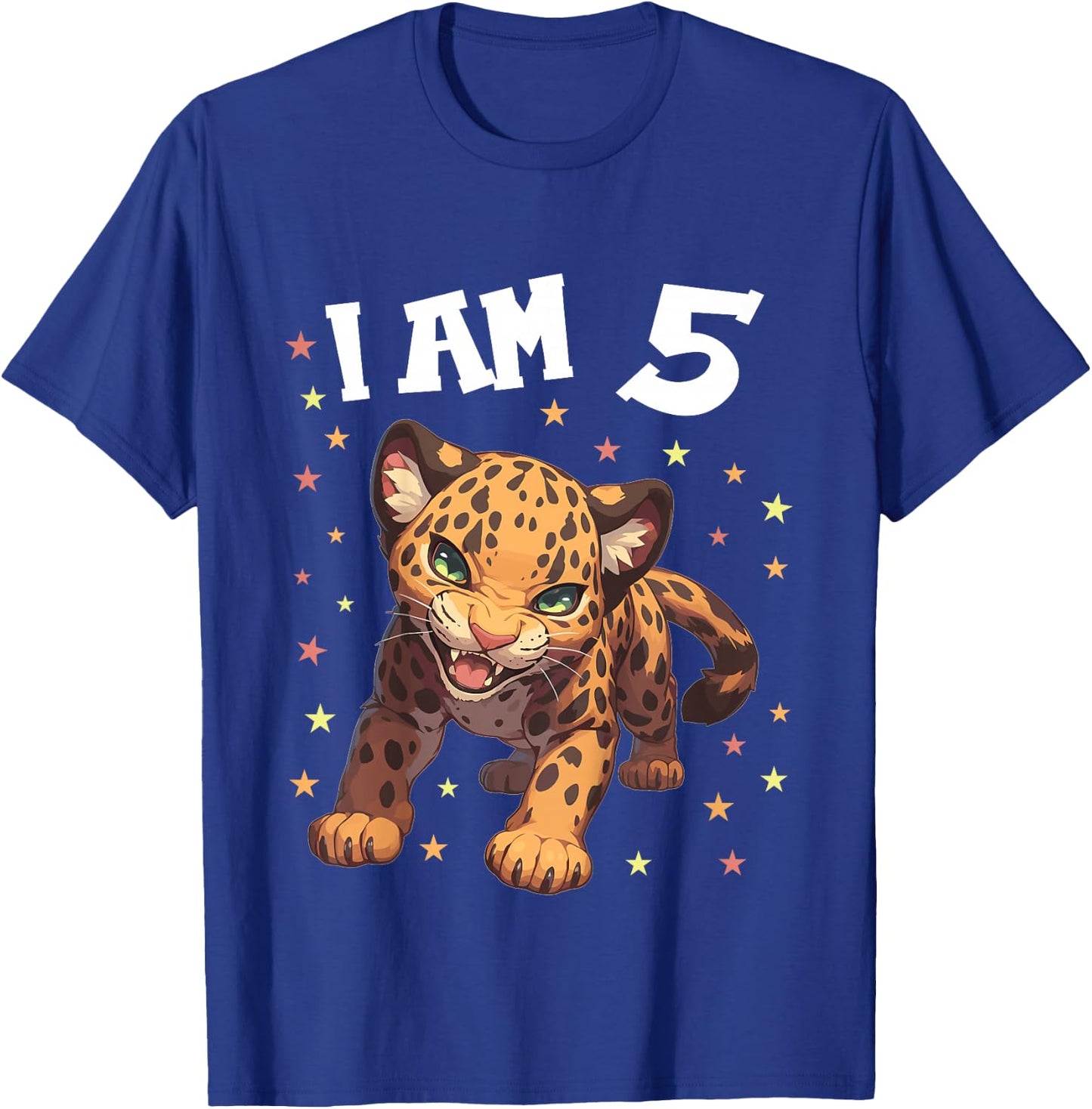 Kids 5 Years old 5 birthday Jaguars Boy Girl Jaguar T-Shirt - T-Shirt | Royal