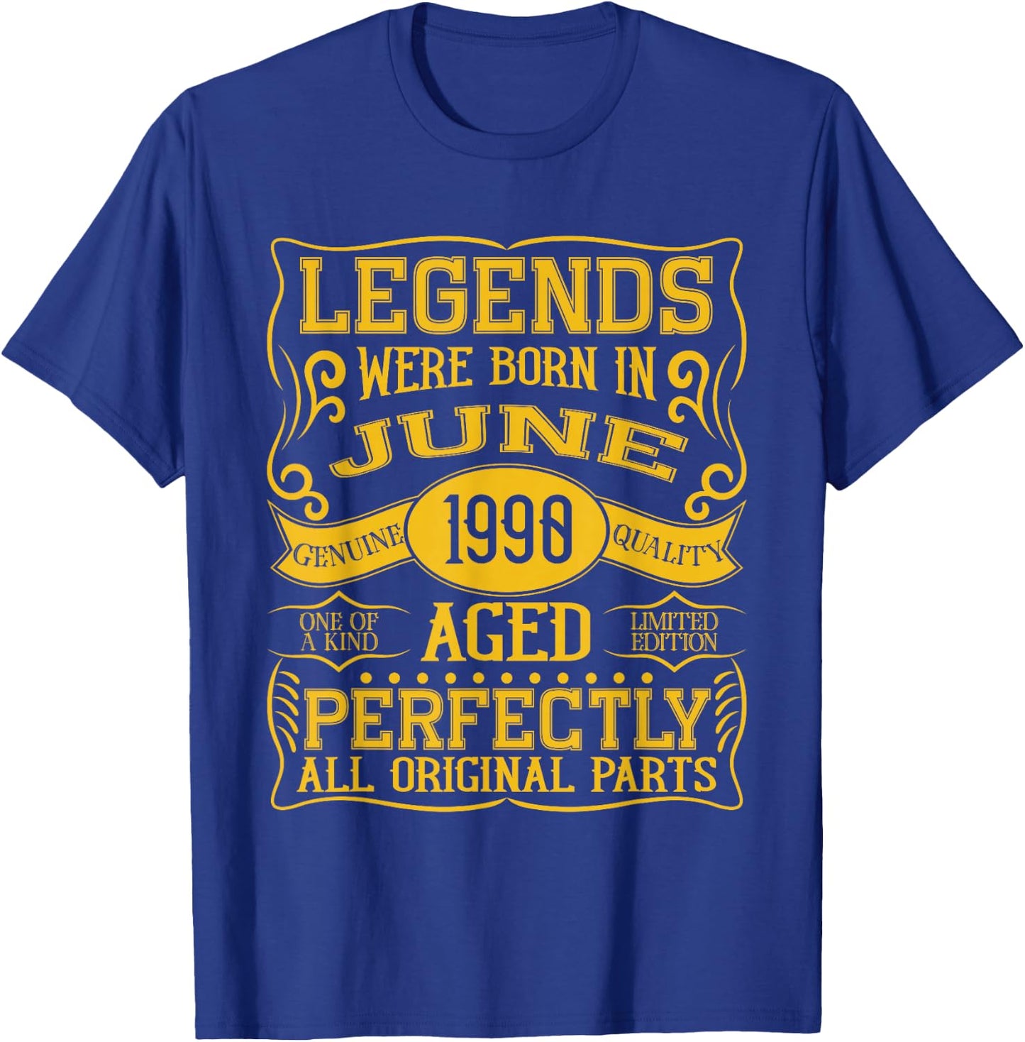 36th Birthday Legends Were Born In June 1990 T-Shirt - T-Shirt | Royal