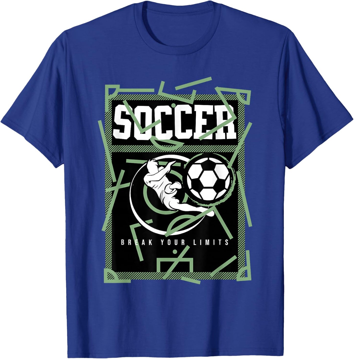 Soccer Break Your Limits Attitude T-Shirt - T-Shirt | Royal