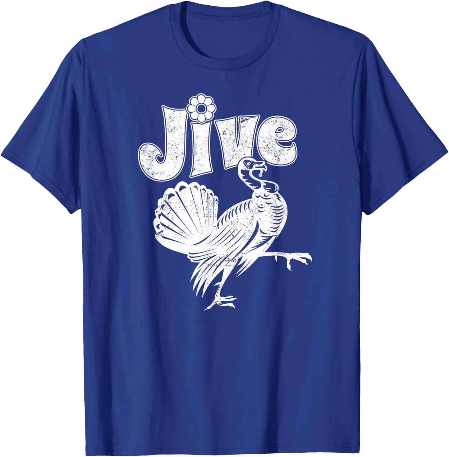 Retro Jive Turkey, Funny Thanksgiving T-Shirt - T-Shirt | Royal