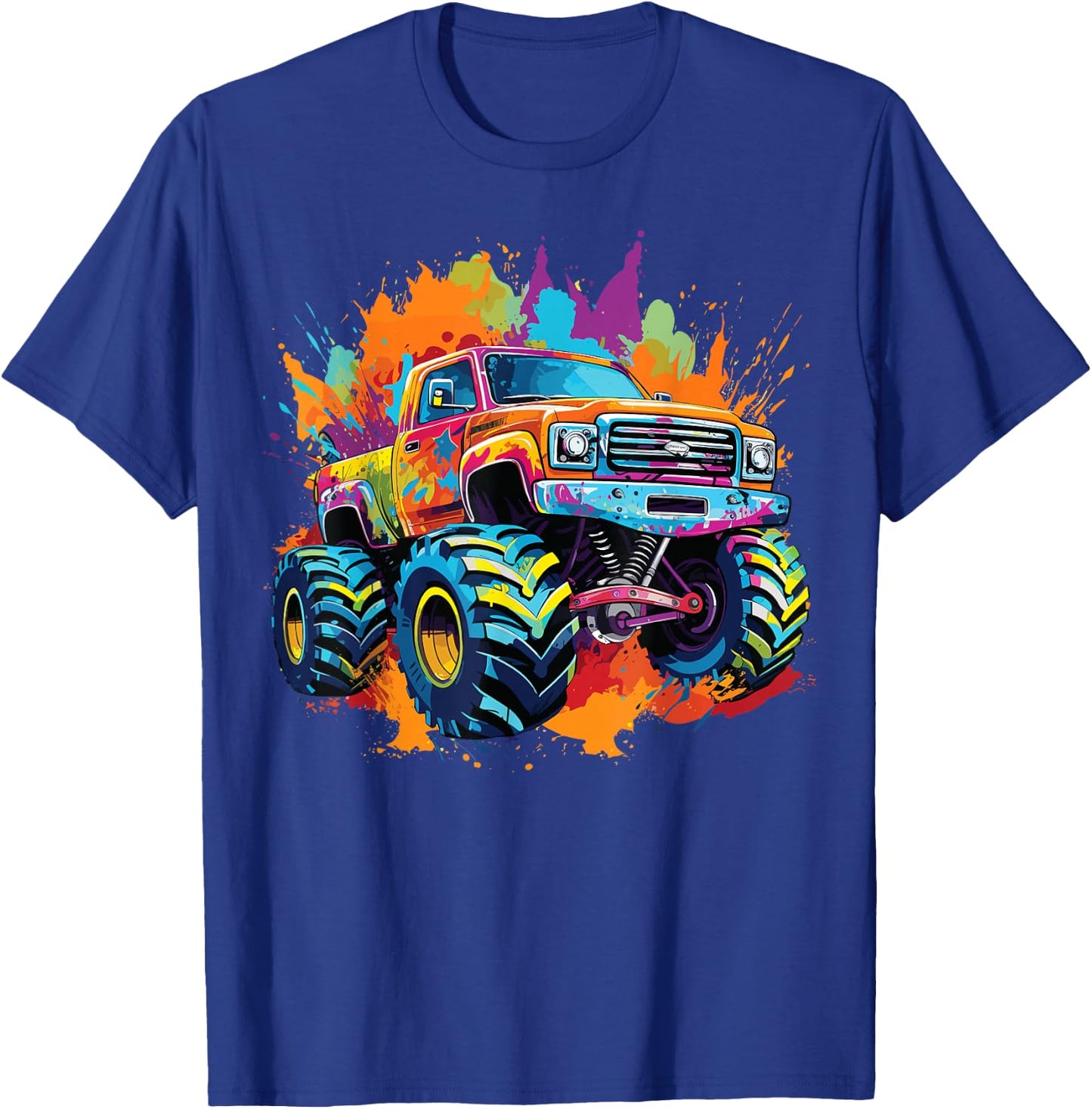Monster Truck for Toddlers Teenagers & Adults, black T-Shirt - T-Shirt | Royal
