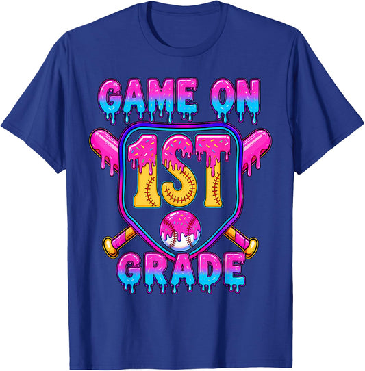1st Grade for Boys Back to School First Day of First Grade T-Shirt - T-Shirt | Royal