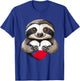 Czech Republic Sloth Czech Flag Czech Heart Pride Ceska T-Shirt - T-Shirt | Royal