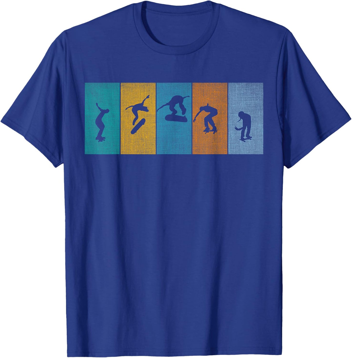 Retro Skater - Vintage Skateboarder, Skateboarding Lover T-Shirt - T-Shirt | Royal