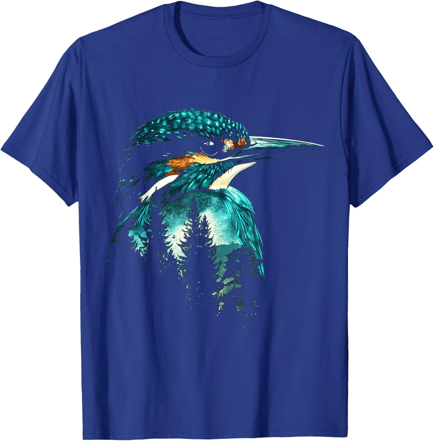 Kingfisher Bird Animal Art Headphones Kingfisher , black, S T-Shirt - T-Shirt | Royal