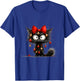 Christmas Grumpy Funny Cat Cheeky , black T-Shirt - T-Shirt | Royal