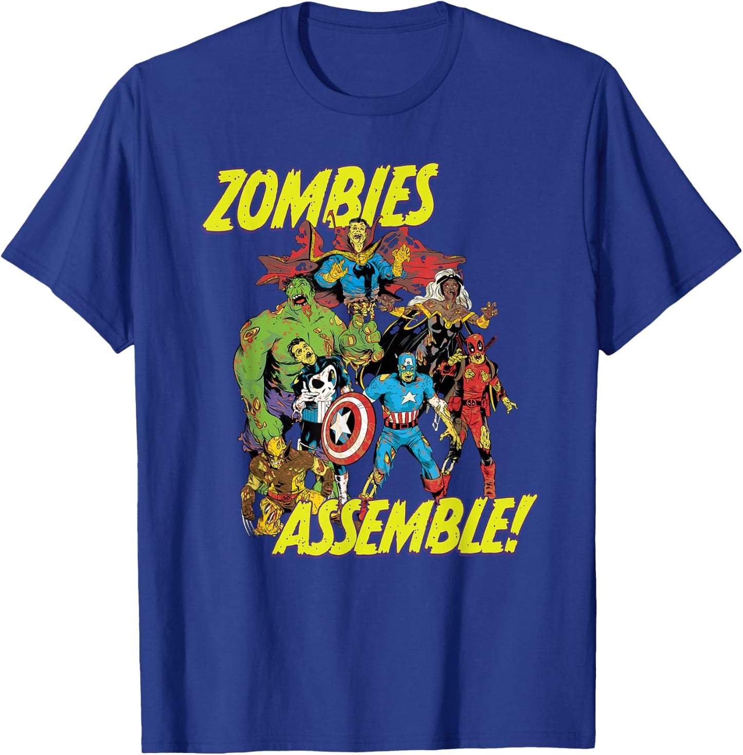 Marvel Zombies Super Hero Zombies Assemble Halloween T-Shirt - T-Shirt | Royal