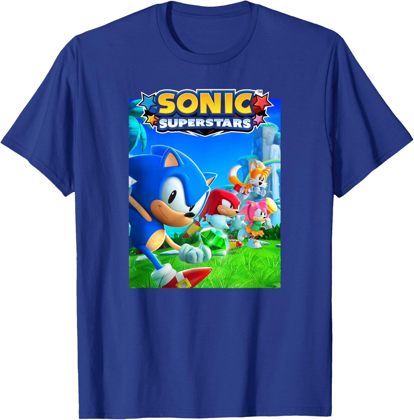 Sonic The Hedgehog, Sonic Superstars - Cover Art T-Shirt - T-Shirt | Royal