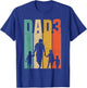 Dad hoch 3 - Vater 3 Kinder Dreifach Papa T-Shirt - T-Shirt | Royal