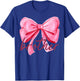 Brother Pink Bow Birthday Baby Shower Family Pink Ribbon T-Shirt - T-Shirt | Royal