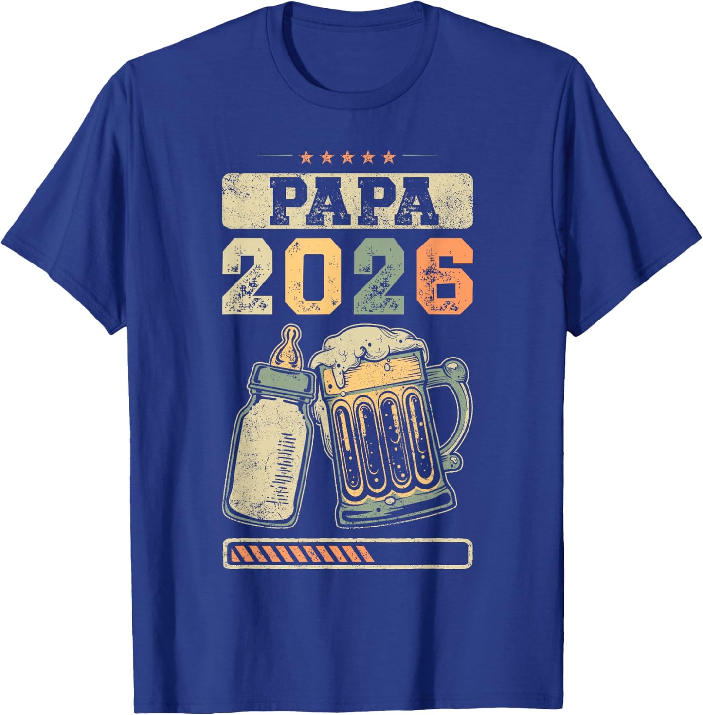 Papa 2026, Baby Announcement, Expecting Father , black T-Shirt - T-Shirt | Royal