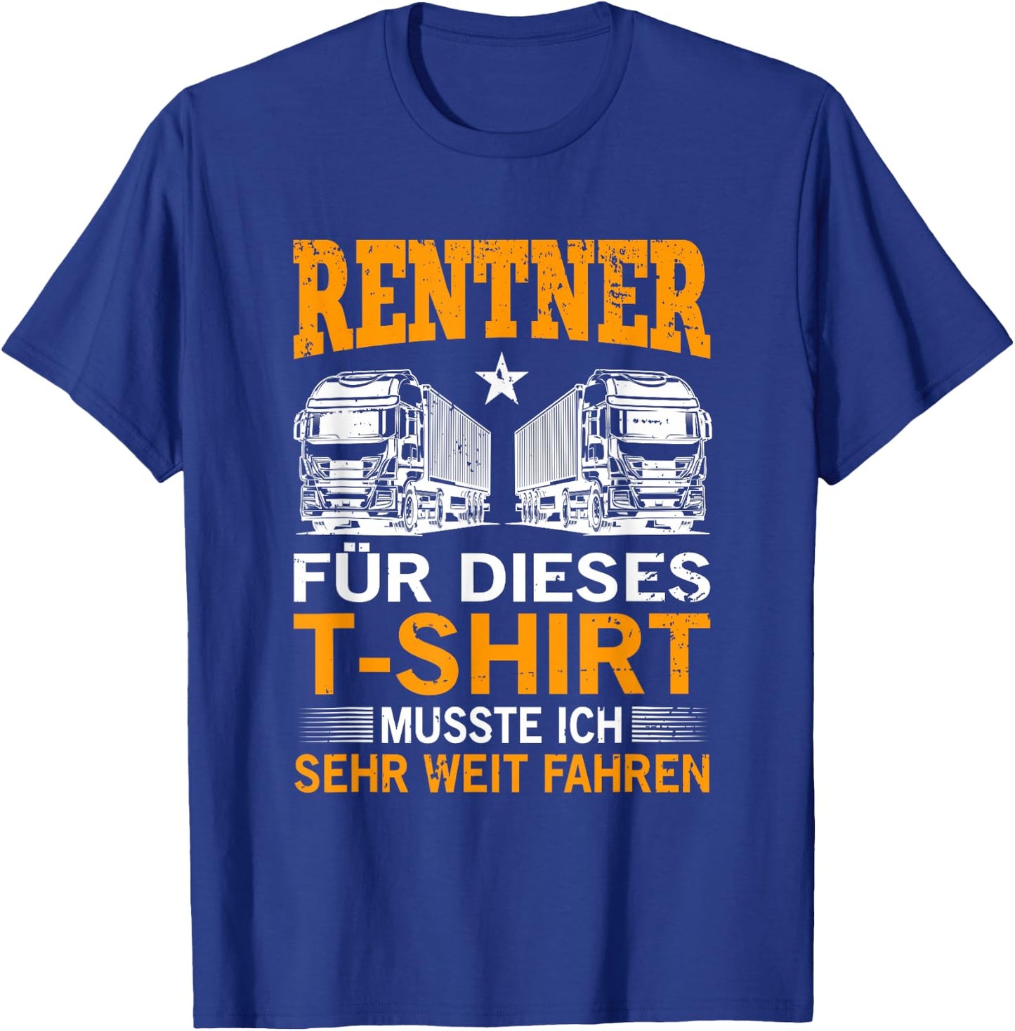 Renteneintritt Rentenalter LKW Fernfahrer Geschenk - LKW Fahrer Rente Pension Trucker Opa LKW - Fahrer Rentner Schwarz Klein Klassisch V-Ausschnitt Kurzarm Polyester 100% Pull-On S T-Shirt - T-Shirt | Royal