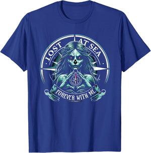Spooky Sirens Horror Mermaid Creepy Mermaid Haunted Sea T-Shirt - T-Shirt | Royal