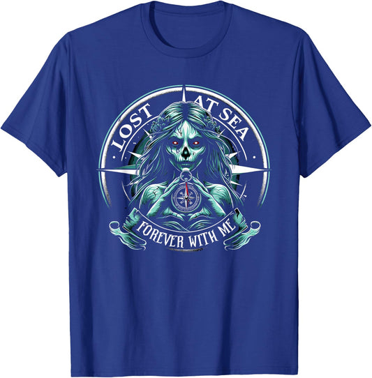 Spooky Sirens Horror Mermaid Creepy Mermaid Haunted Sea T-Shirt - T-Shirt | Royal
