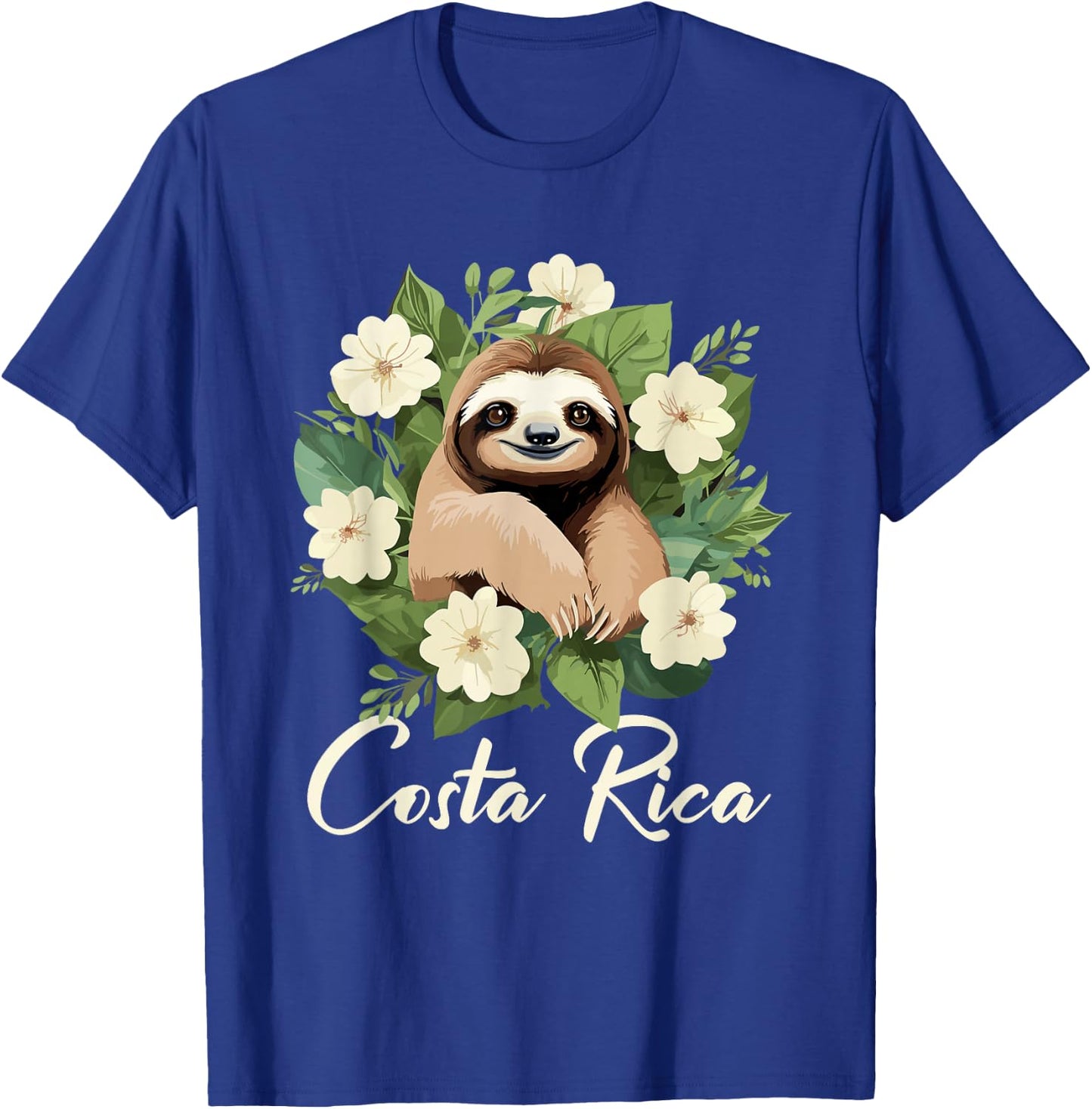 Costa Rica Tropical Sloth T-Shirt - T-Shirt | Royal