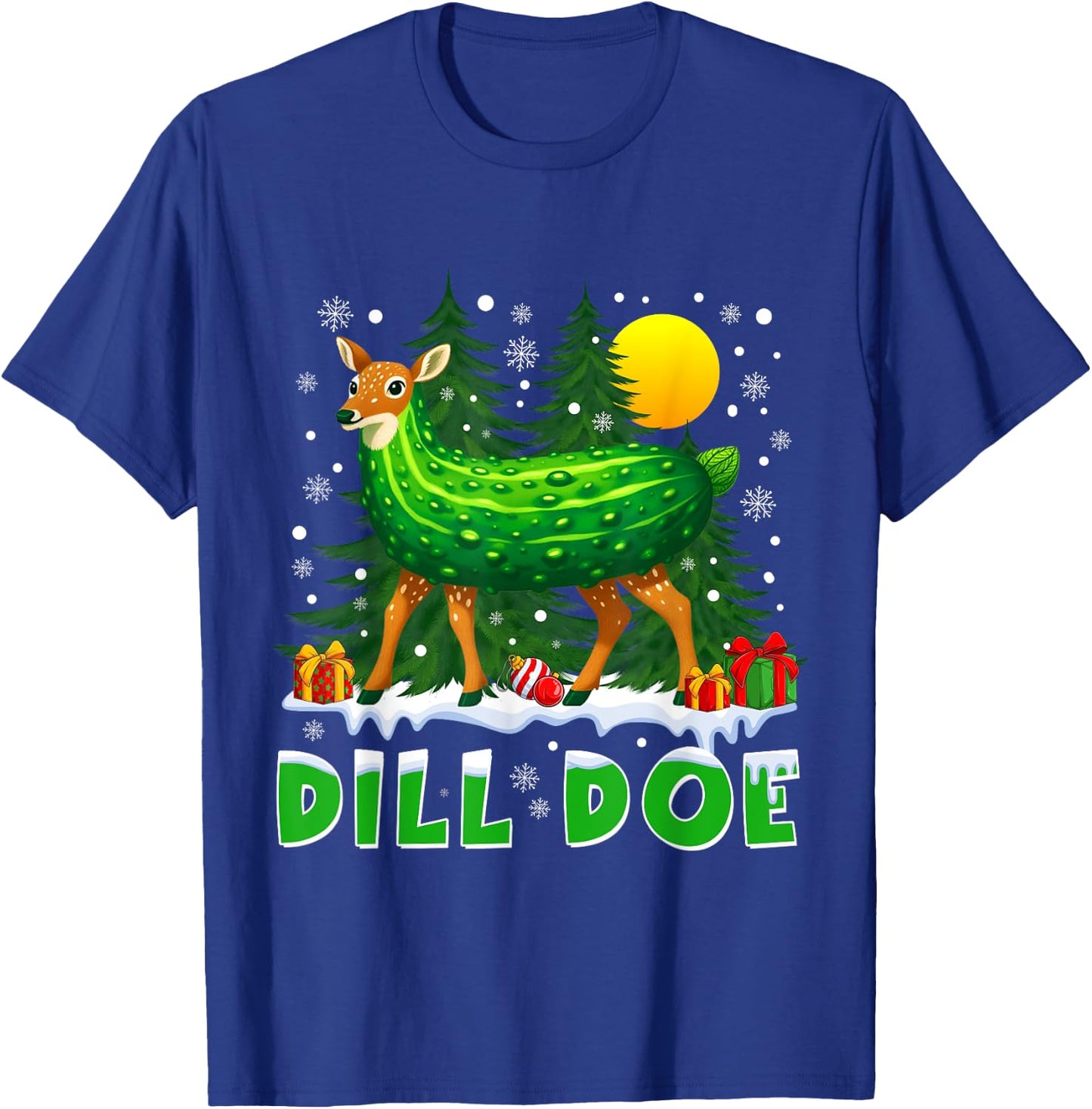 Dill Doe Pickle Funny Inappropriate Christmas Adult Humor T-Shirt - T-Shirt | Royal