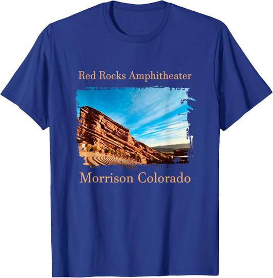 Red Rocks Amphitheatre - Morrison Colorado , Black, S T-Shirt - T-Shirt | Royal